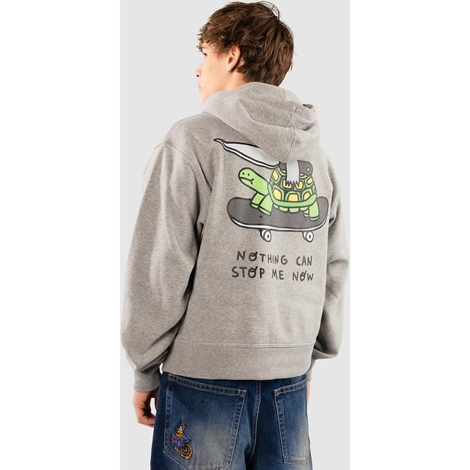 A.LAB Nothing Can Stop Me Boxy Zip Hoodie grijs