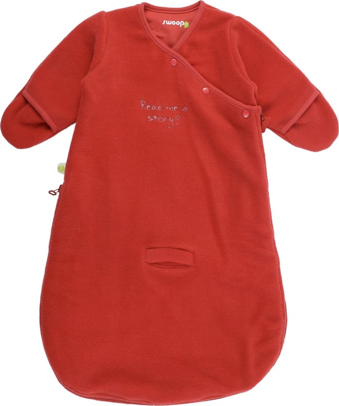 Swoop - slaapzak winter - 60 cm - met mouwen - rood