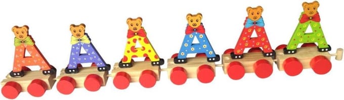 Lettertrein A | * totale trein pas vanaf 3, diverse, wagonnetjes bestellen aub