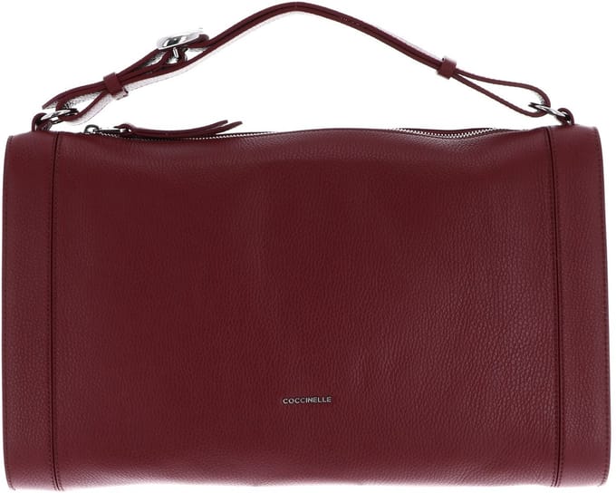 COCCINELLE Leren handtas Elinor Handbag Grained Leather Ribes (rood)paars