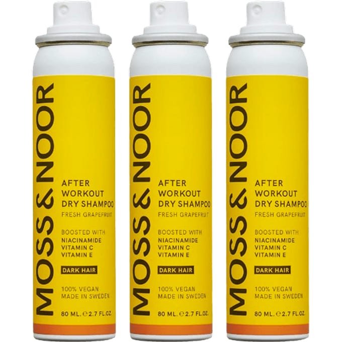 Moss & Noor Moss &amp; Noor After Workout Dry Shampoo Dark Hair Pocket Size 3 x 80 ml