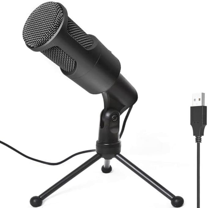 USB Condensator Microfoon voor Streaming en Gaming - Met Opvouwbaar Statief
