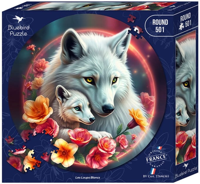Les Loups Blancs Puzzel Rond 501 stukjes