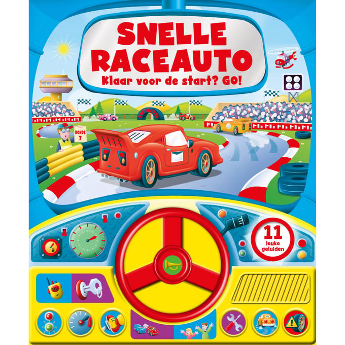 Top1Toys Boek Geluidenboek Snelle Raceauto