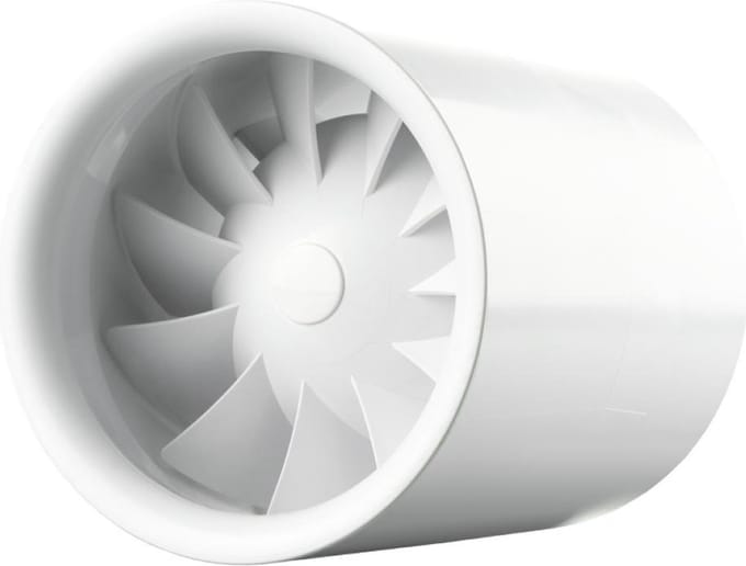 Vents buisventilator Quietline Ø125 mm - 197 m³/h - Timer - Extra stil