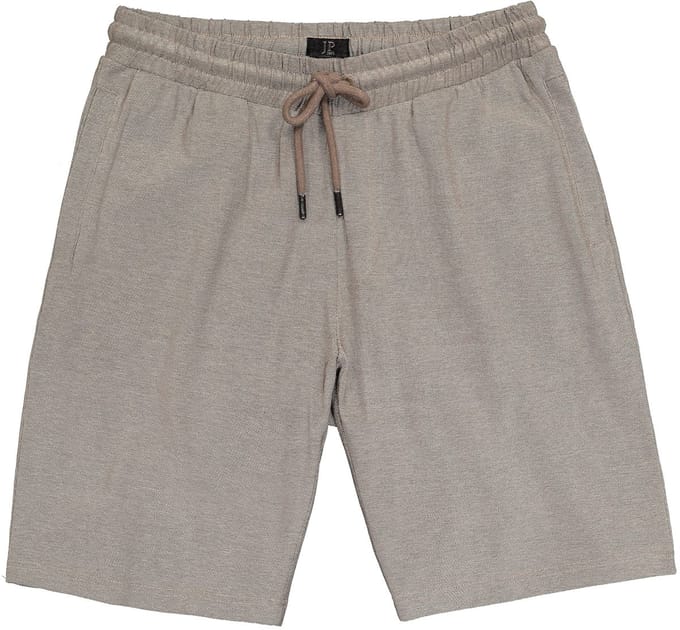 JP 1880 - Heren - bermuda TwoTone piqué elastische tailleband Relaxed Fit - Kakibruin - Maat 7XL