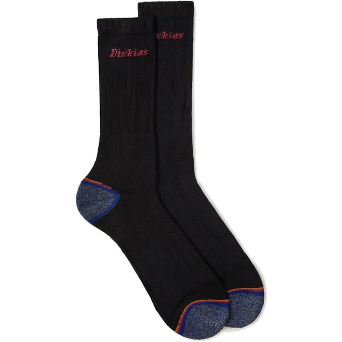 Dickies Sterke Polyester Unisex Volwassenen Zwarte Werk Sokken