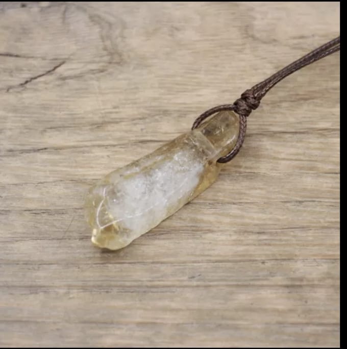 Handgemaakte citrien - citrine - hanger voor dames en mannen - kwarts - edelsteen hanger