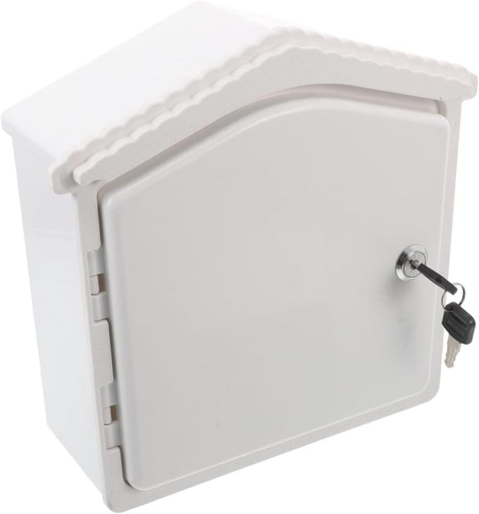 Buitenbrievenbus - Melkbox Pakketbox - Veilig Opslaan - Afsluitbaar Met Sleutel - 25x25x10cm - Wit