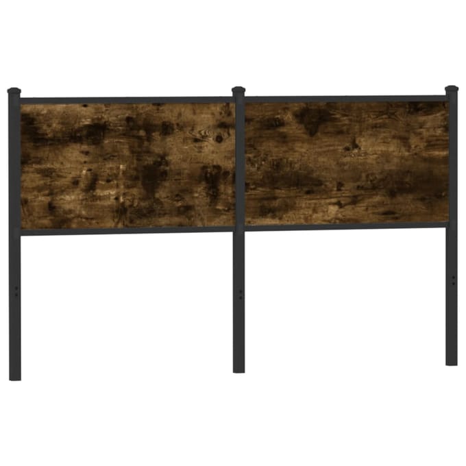 vidaXL - Vervangend - hoofdbord - 140 - cm - en - staal - gerookt - eikenkleurig