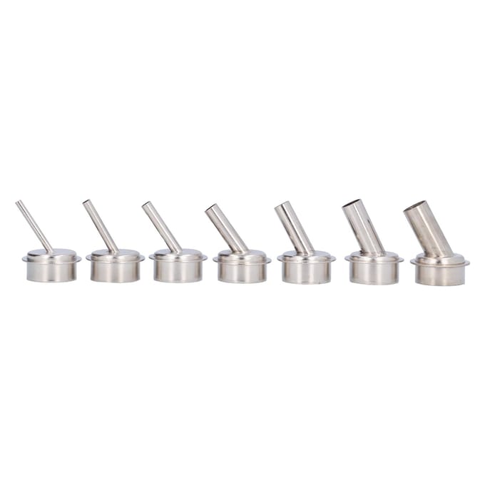 7 Stuks Heteluchtpistool Mondstuk Kit Schuin voor 861 Soldeer Desoldeerstation Accessoires gray