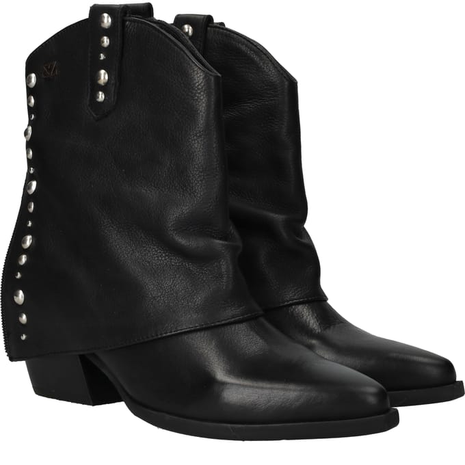 Lazamani - Yara Dames Sleeve Boots Leer Black - Maat 38