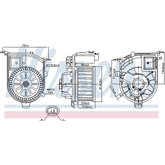 Interieurventilator NISSENS 87450