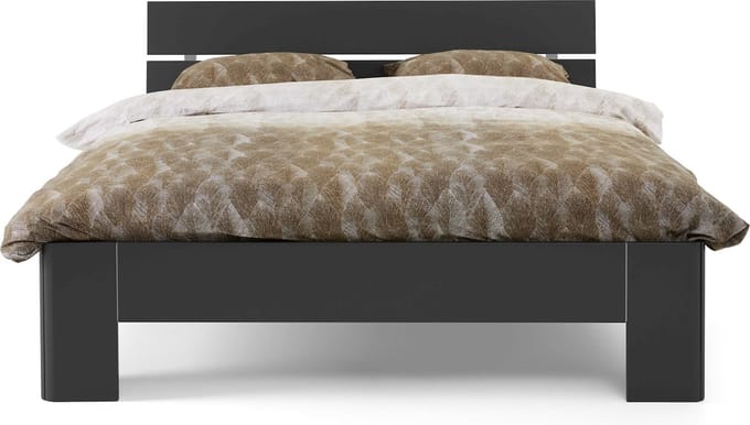B Bright Fresh 450 Bed met Hoofdbord 90x200cm - Bedframe Antraciet - Eenpersoonsbedden - Instaphoogte: 45cm