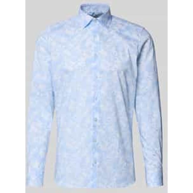 slim fit zakelijk hemd met kentkraag