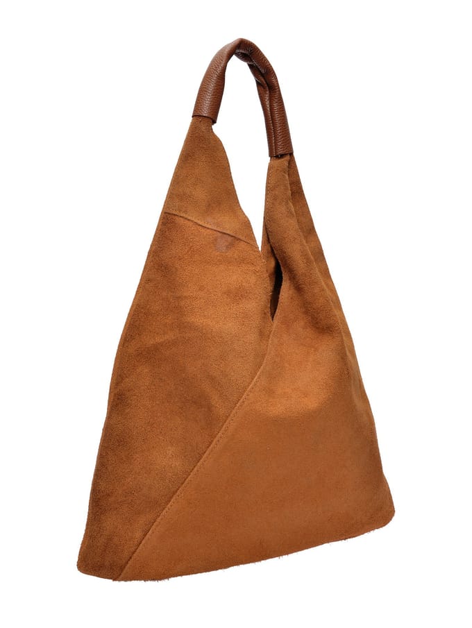 Anna Luchini Brown Rundleer Tas