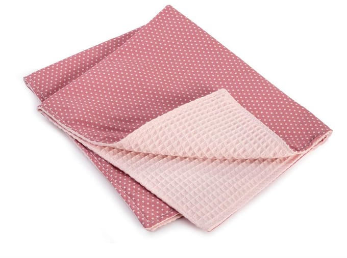 Asi poppen accessoire deken Rose multicolor voor babypoppen.