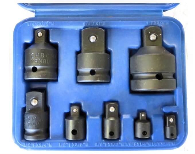 Doppenset adapterset, kracht 1/2", 8-dlg.