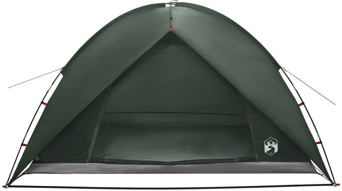 vidaXL - Campingtent - met - waterdichte - regenfly - 4-persoons - Leger - Groen
