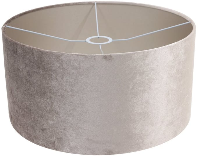 Lampenkap K1068GS Grijs/Taupe Velours ⌀40cm Textiel met E27 support - Steinhauer Modern