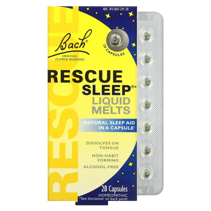 Bach, Original Flower Remedy, Rescue Sleep Smelttabletten, 28 Capsules