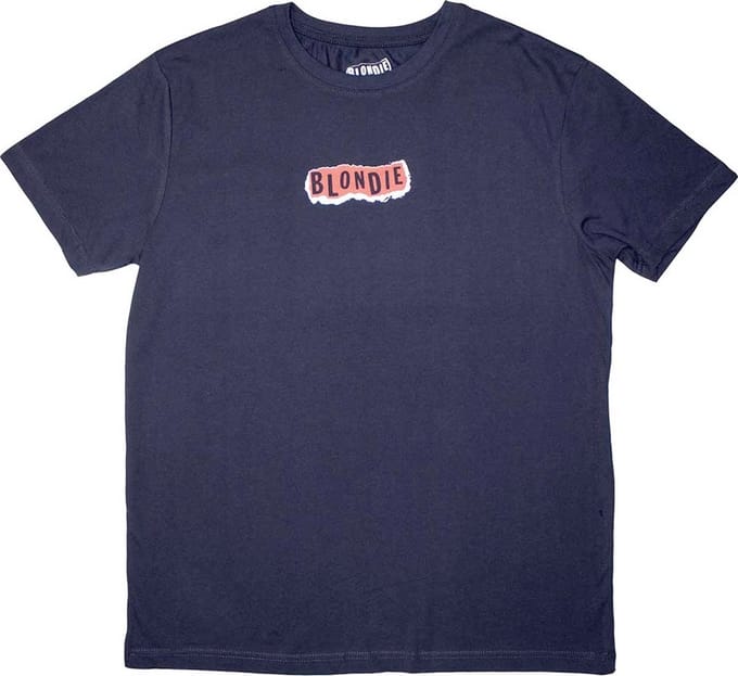 Blondie - Mini Punk Logo Heren T-shirt - M - Blauw