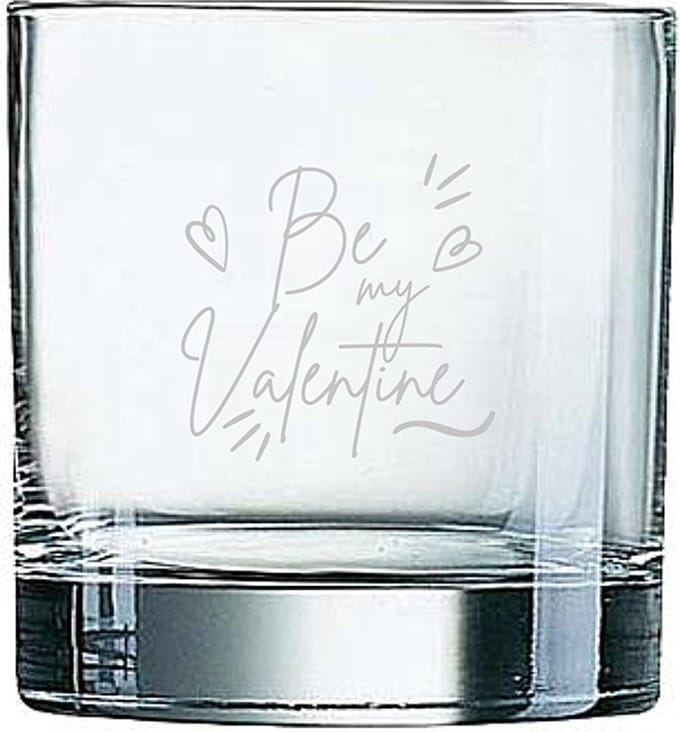 Gegraveerde Whiskeyglas 38cl Be my valentine