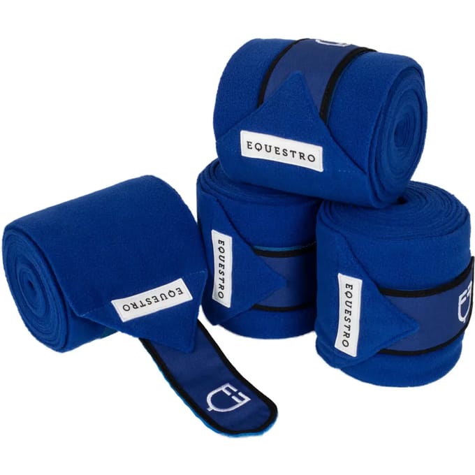 Polo banden voor paarden met klittenbandsluiting Equestro (x4)
