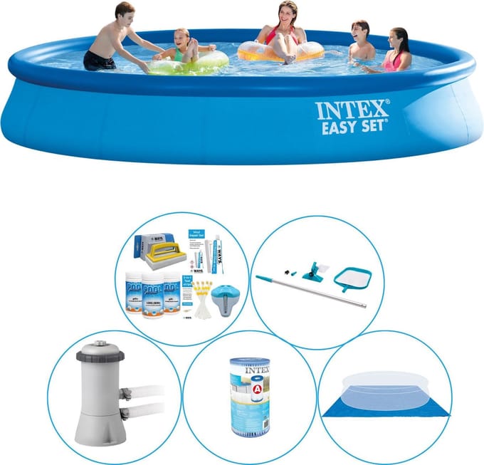Zwembad Met Accessoires - 6-delig -  Easy Set Rond 457x84 cm