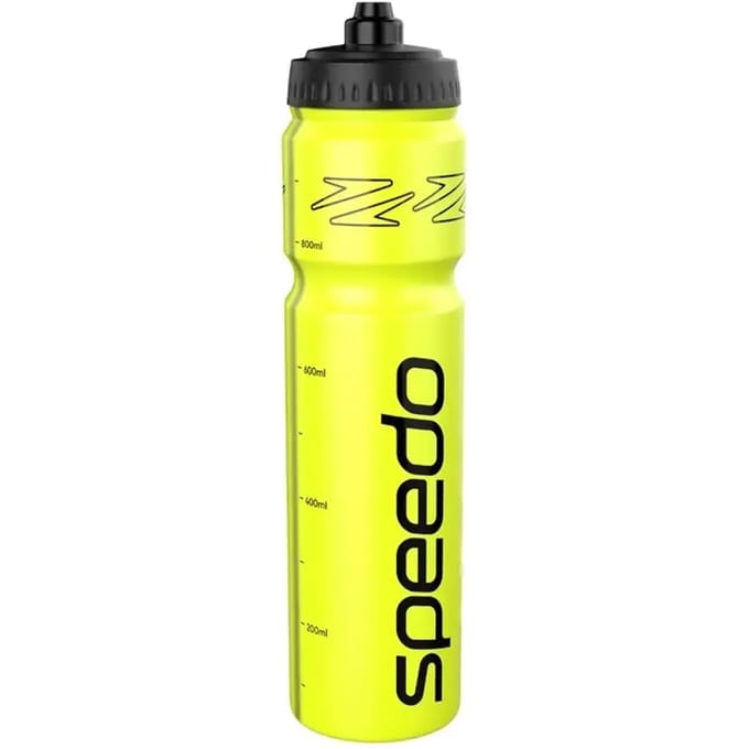 Speedo waterfles sport 1 liter geel-wit - ergonomisch design.