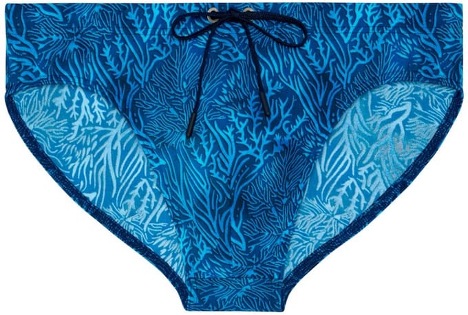 HOM - Panarea Swim mini briefs - Blue Print - mannen - M