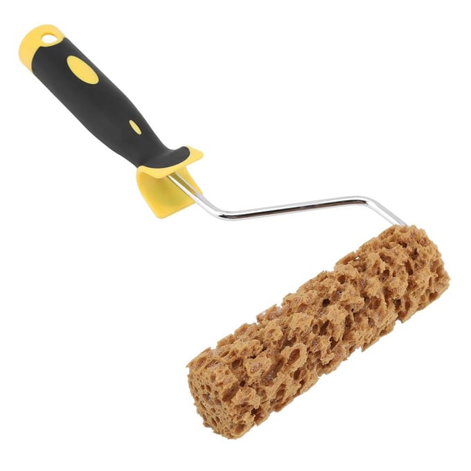 Textuur Patroon Verfroller Kwast met Handvat Decoreren voor Muurschildergereedschap black