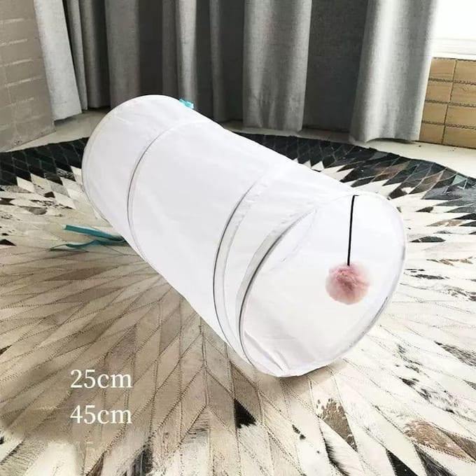 1 pièce Tunnel pour chat solide blanc
