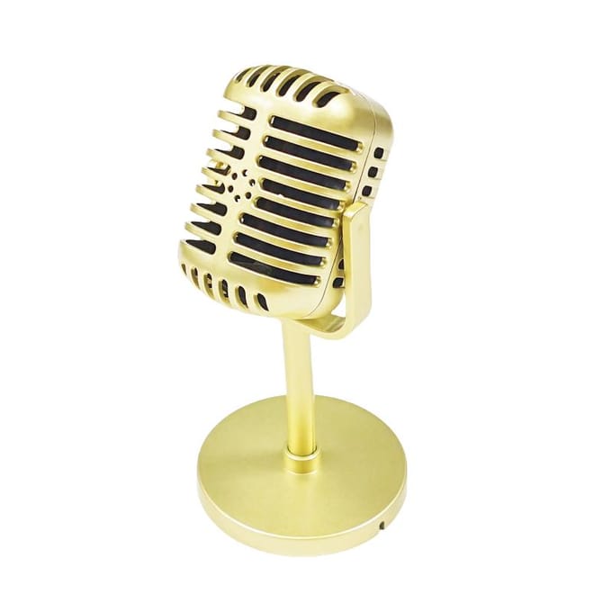 Retro Microfoon Requisiet Klassieke Plastic Microfoon Feestartikelen Live Optreden Huisdecoratie Ornamenten
