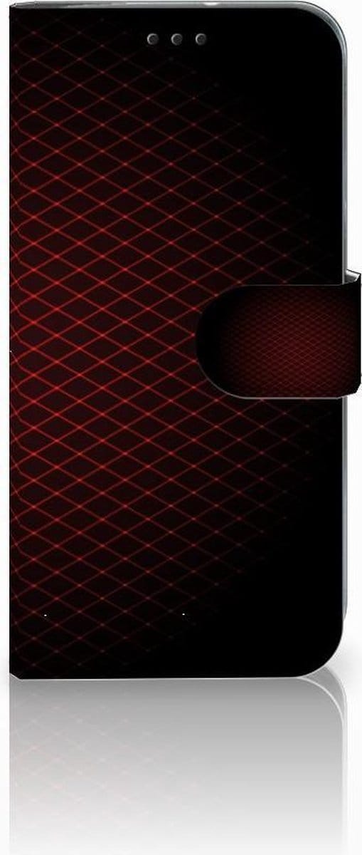 Book Case voor Motorola Moto G7 | G7 Plus Telefoon Hoesje Geruit Rood