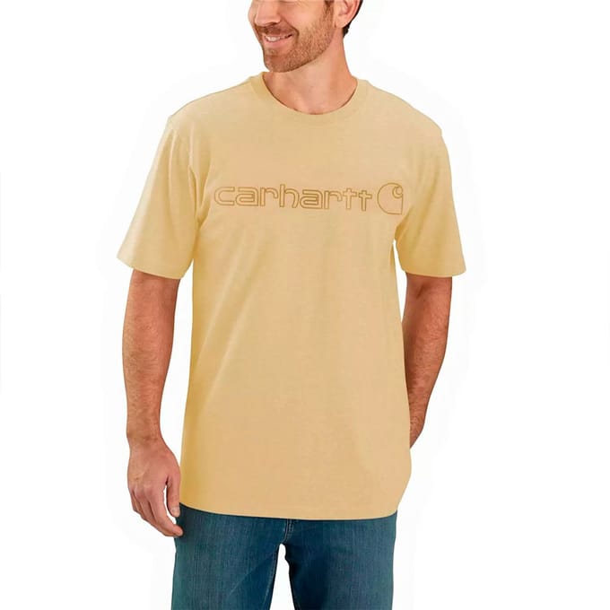 Carhartt Core Logo Relaxed Fit T-shirt Met Korte Mouwen Geel S Man