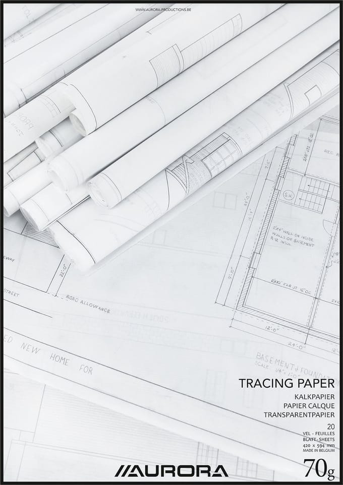 Aurora Overtrekpapier - Kalkpapier - 420x594mm - A2 - 70g - 20 vellen