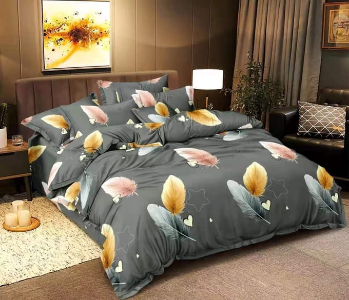 Dekbedovertrek Micropercal - 200 x 200 cm - Tweepersoons - Golden Plume