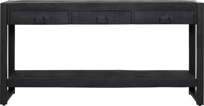 StarFurn Sidetable Boaz Zwart 150cm - mangohout - black - duurzaam