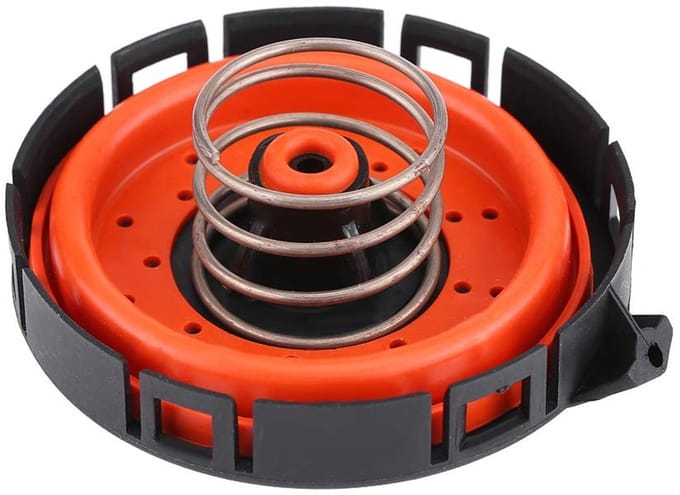Allecto - Auto Motor Uitlaat Cap - Ventilatie - Gloednieuw - Rood/Zwart - Geschikt voor E53 E60 E63 E65 - Onderdeelnummer 14506018001