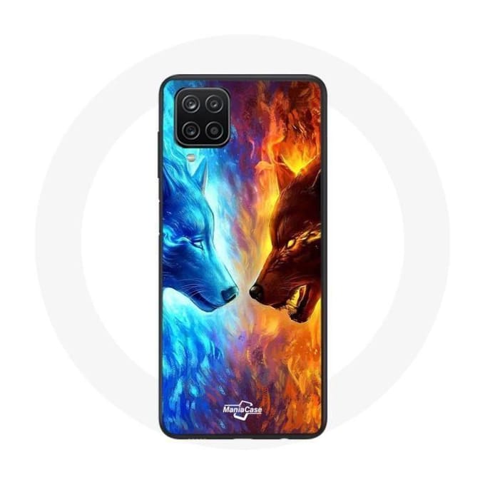 Samsung Galaxy A12 ijs- en vuurwolf-hoesje