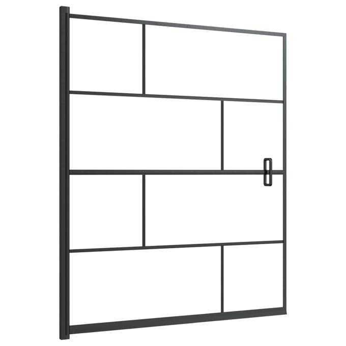 vidaXL - Douchewand - 116x140 - cm - ESG - zwart