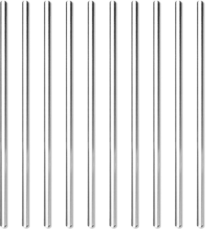 Set van 10 Borosilicaat Glazen Roerders - 20 cm, Hittebestendig en Chemisch Bestendig