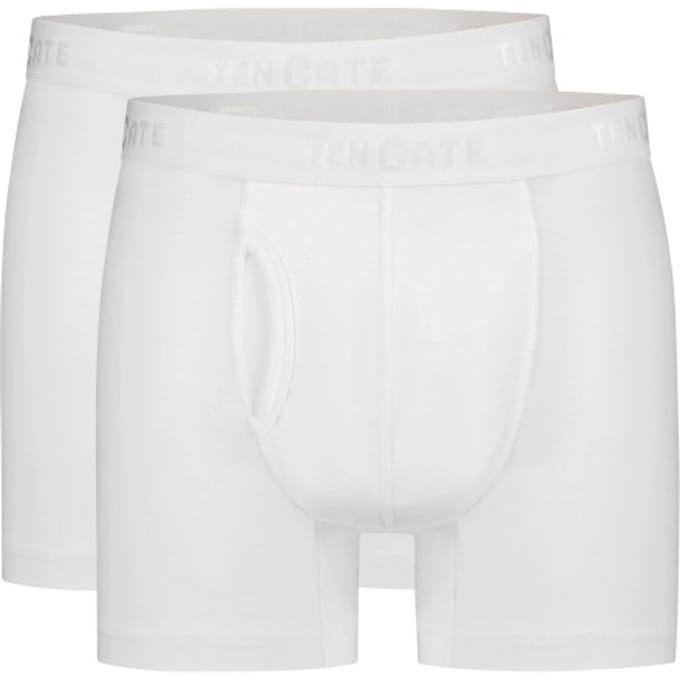 Ten Cate Basics shorts met gulp wit 2-pack voor Heren | Maat S