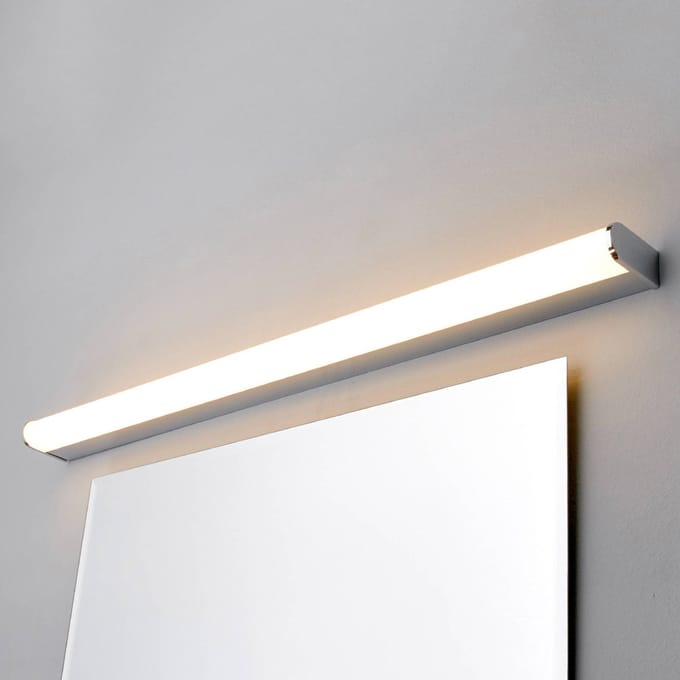 Lindby LED wandlamp Philippa, afgerond, 88cm, chroom, IP44