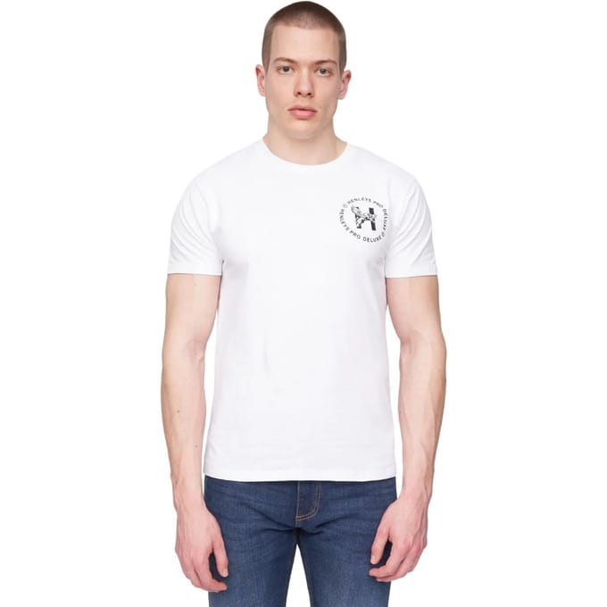 Henleys Heren Metafone Logo T-Shirt (Wit)
