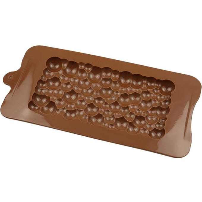 Bubbelvorm Chocoladevorm Siliconenvorm Siliconenvormen Antiaanbak Chocolade Snoepvorm Siliconen chocoladevorm bruin