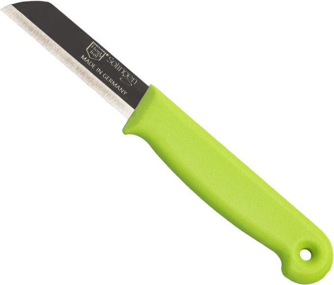 Solingen Schilmesje – RVS Glad – 16 cm met Blade Cover – Groen