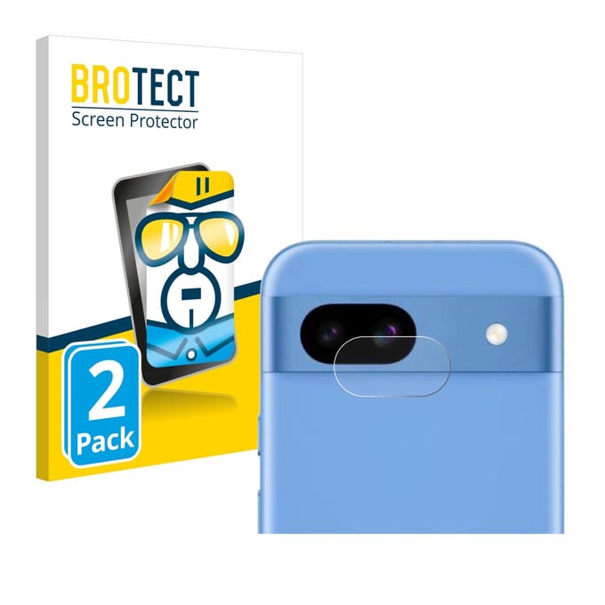 BROTECT - Screenprotector voor Google Pixel 8a (ALLEEN Camera Lens) - Folie Beschermfolie transparant 2 Stuks