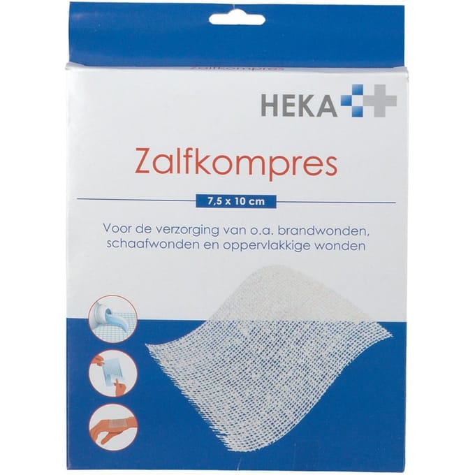 Heka Zalfkompres 7.5 x 10cm steriel 6 Stuks